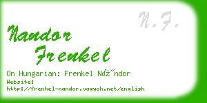 nandor frenkel business card